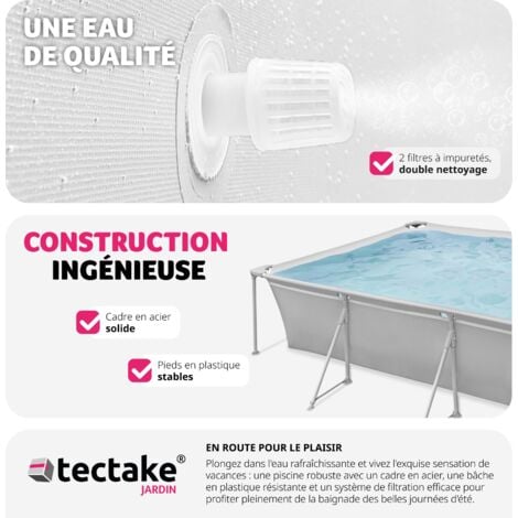 Piscine tubulaire rectangulaire 3,75 m x 2,82 0,7 -