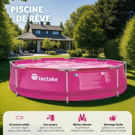 Piscine tubulaire ronde Ø 300 x 76 cm - piscinette tubulaire, piscine hors-sol, piscine autoportée