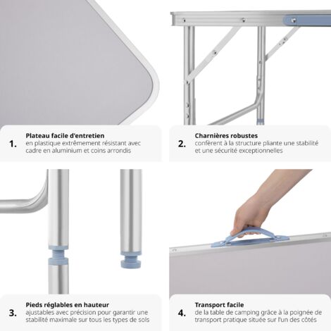 Table pliante valise -