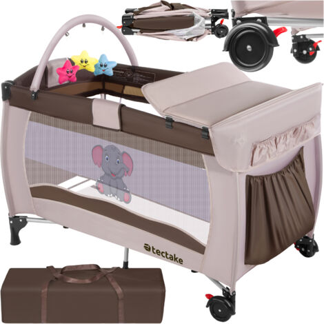Lit de voyage pour enfants pliable et réglable en hauteur avec sac (1/10)
