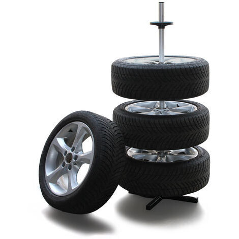 Support De Roue Mobile - Arbre à Pneus - Arbre à Jantes Avec Roues