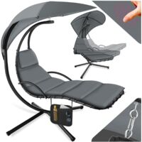 Fauteuil suspendu pare-soleil avec protection UV gris