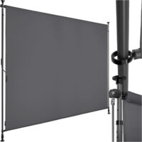 Store banne avec manivelle et tissu opaque 200x310cm gris foncé
