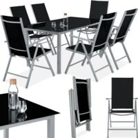 Salon de jardin aluminium 6 places - mobilier de jardin, meuble de jardin, ensemble table et chaises de jardin