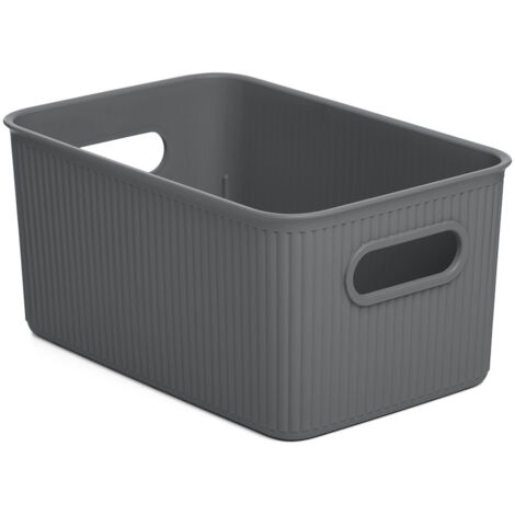 Cesta ordenacion baobab m antracita 18,1 x 27,2 x 13 cm tata