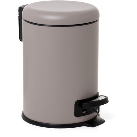Cubo baño 3lt cub.extr. ac taupe nordic tatay