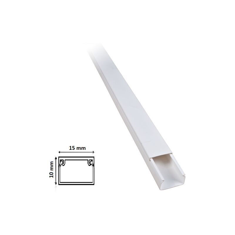 Mini Tronchetto Elettrico Plastica Autoadesivo Zexum – Ordina Cavi E Fili, Bianco, 16x16mm