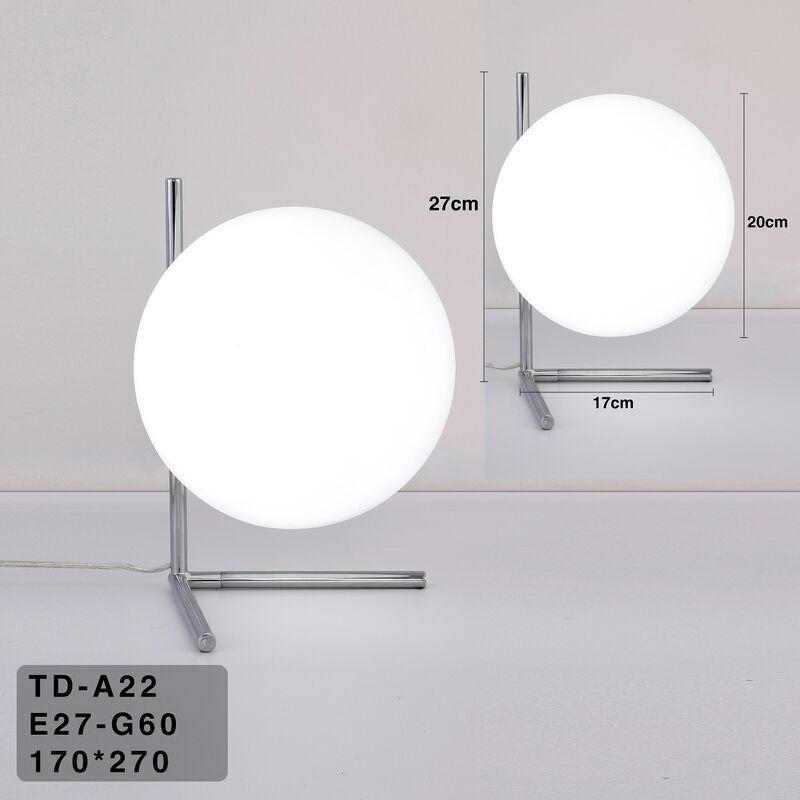 Lampada scrivania ramo con sfera E27 oro argento luce tavolo moderno  minimal led