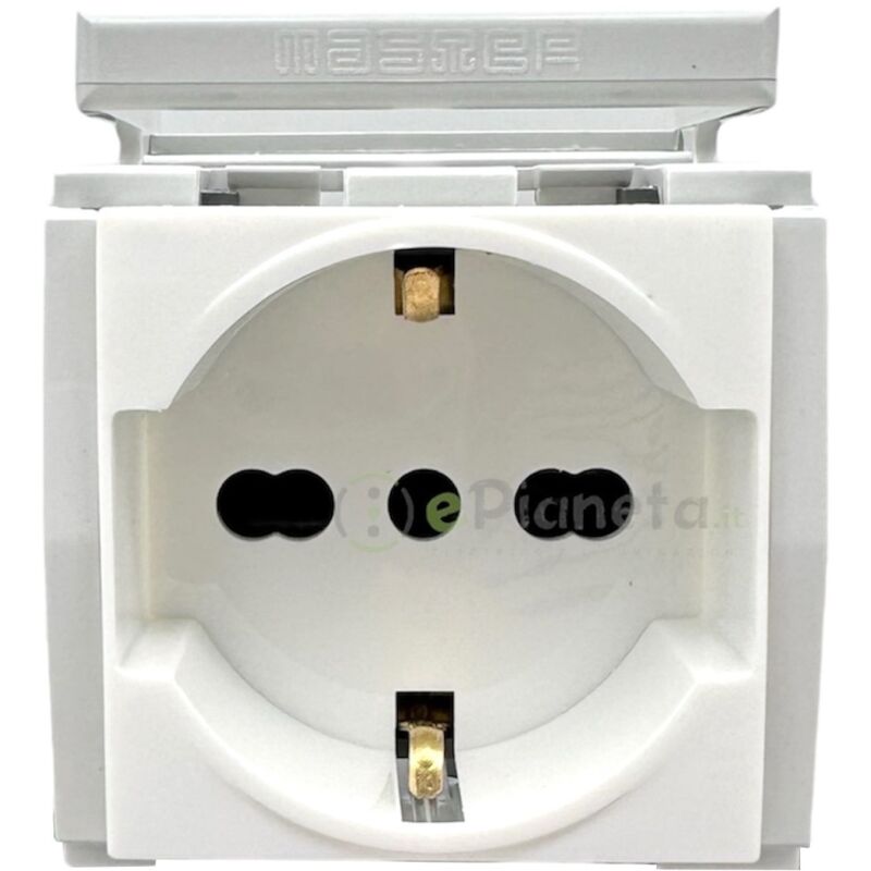 Set Adattatori Schuko Bivalenti Electraline - Set 5 Adattatori Presa 3