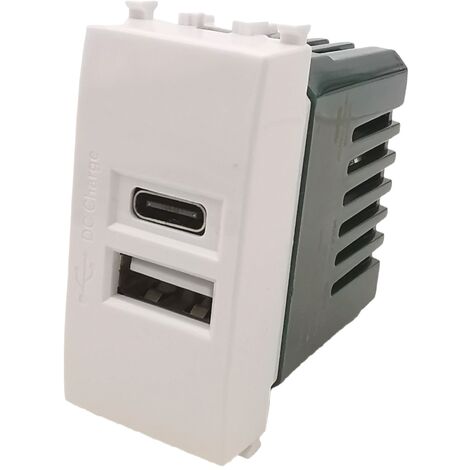 Frutti bianco compatibili con vimar plana Interruttori prese pulsanti  USB SINGOLO+TIPO C