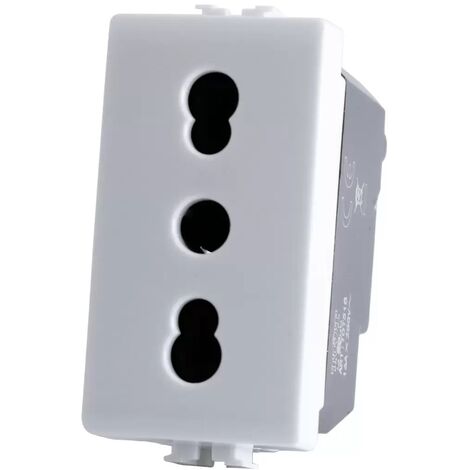 Frutti compatibili Bticino Matix comandi interruttori pulsanti prese schuko  T18 Presa bivalente