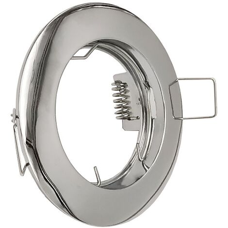 Portafaretto Tondo In Vetro Taglio Diamante Fisso Da Incasso Cartongesso Per Lampadine Gu10