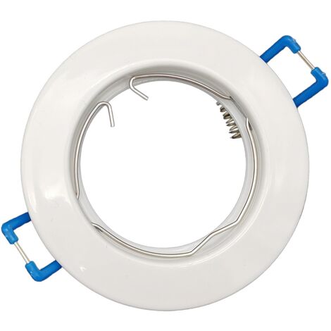 Portafaretto Tondo Bianco fisso da incasso cartongesso per lampadine GU10 MR16 (1/3)