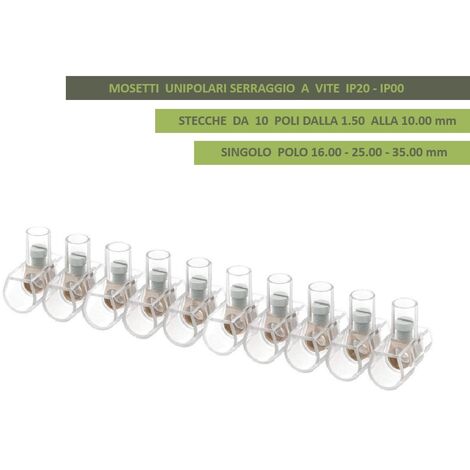 10pz Forbox stecca morsetto elettrico cappuccio connettore isolante  2.50 mm