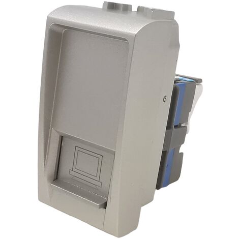 Interruttori prese pulsanti frutti compatibili Bticino Living light Tech international e air grigio argento silver Presa Rete EW49790