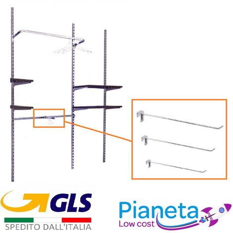 x10 ganci blister per barra rettangolare da 35 30 25 20 cm arredamento negozio  20