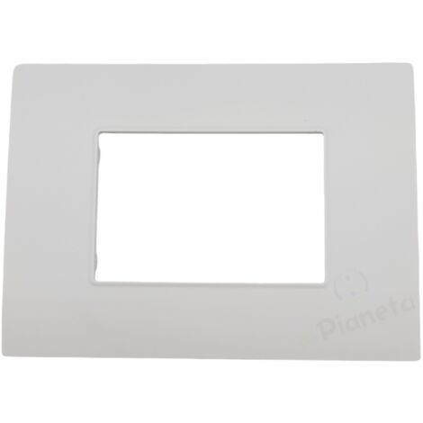 Placche 3 4 7 posti moduli per supporti compatibili con vimar Arké  T01-7 posti-bianco