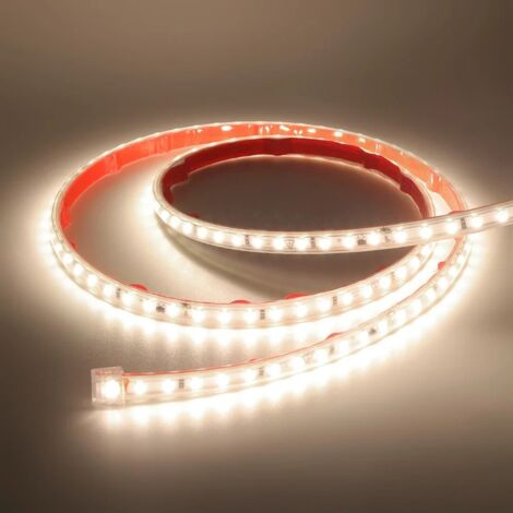 Striscia LED 220V IP65 Alta Luminosità, Senza Spina o Alimentatore, Illuminazione Diretta per Esterno, Facile da Installare 100 MT (ROTOLO INTERO) - LUCE 4000K