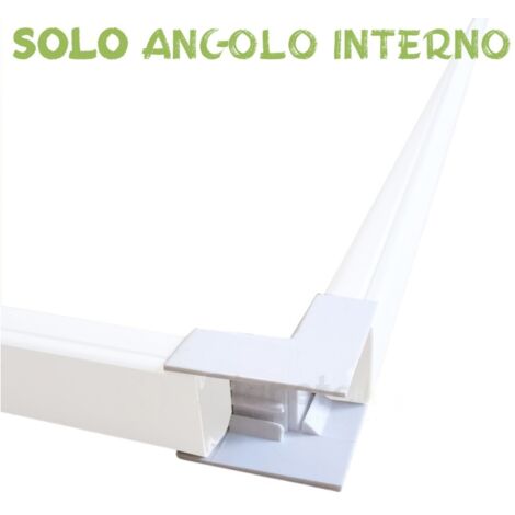 2 mt Canalina per cavi elettrica 100x60 mm in plastica passacavi bianco coprifili a parete con copertura Angolo interno
