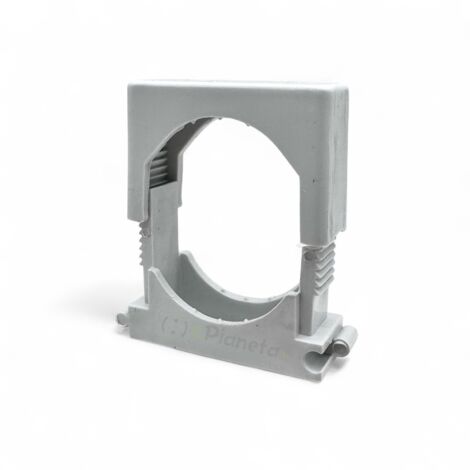 Clips morsetti fissatubo da 13 - 21 23 - 35 38 - 80 mm per fissaggio tubi rigidi o flessibili a scatto grigio RAL 7035  Ø 23-35 mm x 20pz