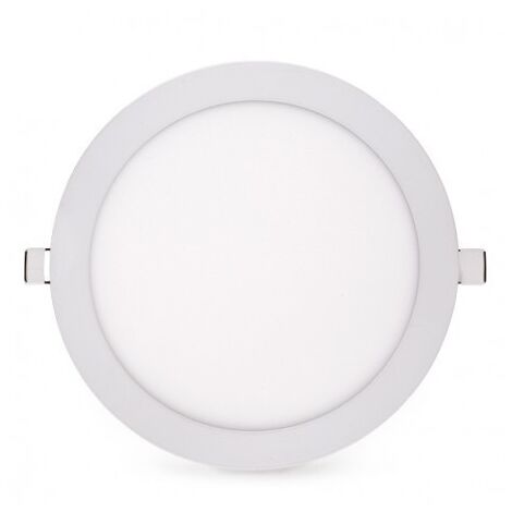 Pannello led rotondo slim 12w ip20 incasso faro completo driver bianco Downlight naturale 4500k
