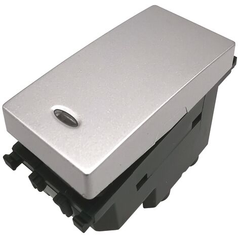 Frutti compatibili vimar plana Interruttori prese pulsanti silver argento  Interruttore retroilluminabile