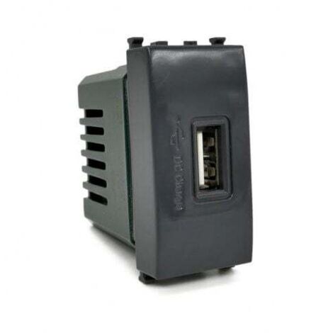 Frutti compatibili vimar plana Interruttori prese pulsanti nero antracite  USB Singolo