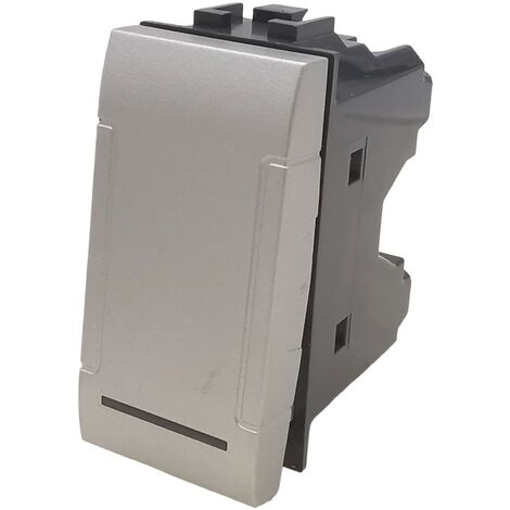 Interruttori prese pulsanti frutti compatibili Bticino Living light Tech international e air grigio argento silver  Pulsante EW40005