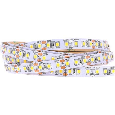Strip led 12v 2835 striscia 5 metri strip 600 led 8mm vari colori fredda bianca 6500k