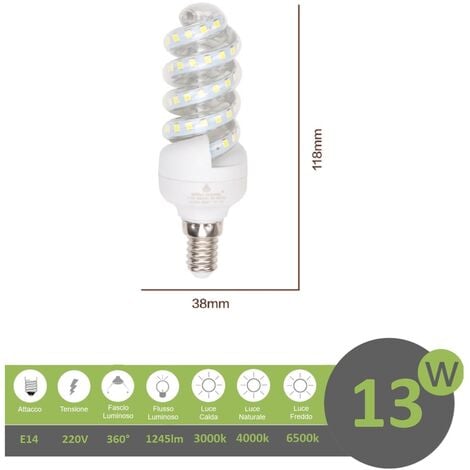 X10 Lampadina led E14 candela opaca 3w attacco piccolo luce bianca