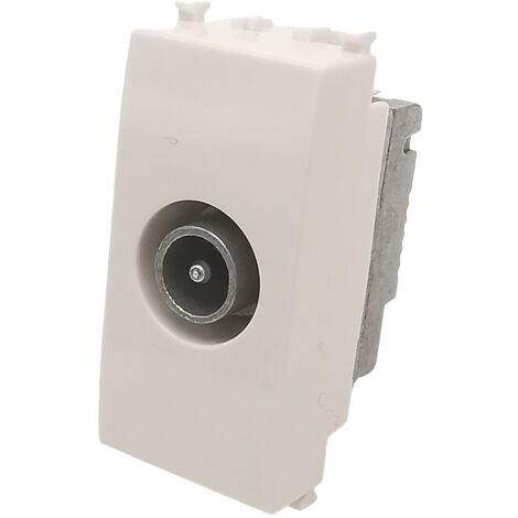 MODULO PRESA TV PASSANTE 1P BIANCO COMPATIBILE VIMAR SERIE PLANA