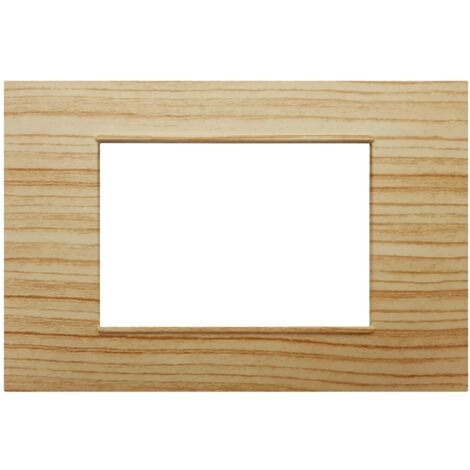 Placche compatibili vimar plana 2 3 4 7  posti  T17 - 7 posti - legno chiaro