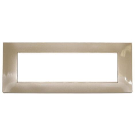 Placca 7 posti VIMAR Plana CHAMPAGNE V6007-13 Compatibile