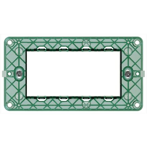 TOT Elettric T2 Supporto 504 4 Moduli Compatibile Vimar Plana TOTZ6004