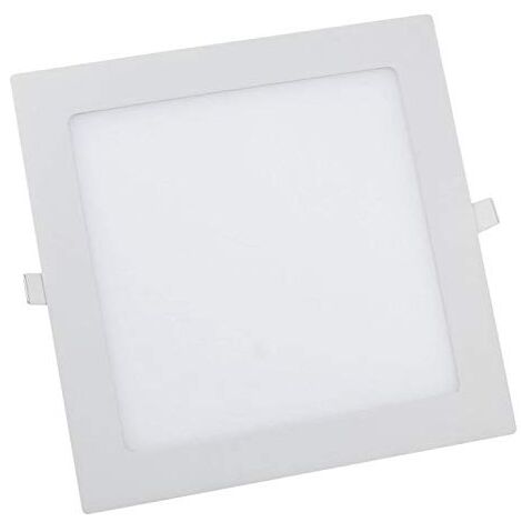 Pannello led quadrato bianco slim 24w incasso faro luce fredda naturale calda naturale 4500k