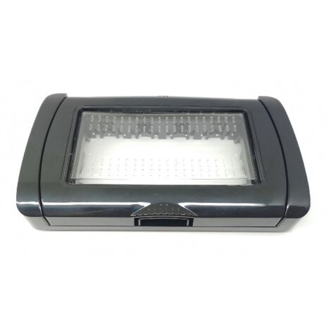 Coperchio Idrobox compatibile living light IP55 autoportante esterno impermeabile  T1- 4 posti nero