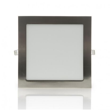 Pannello led quadrato acciaio nickel slim 24w ip20 incasso faro faretto Downlight naturale 4500k