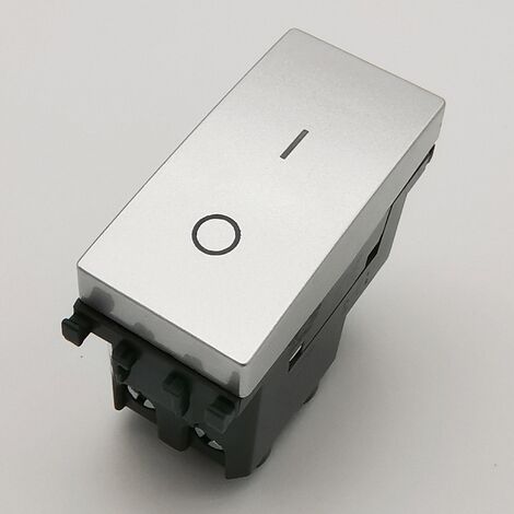 Frutti compatibili vimar plana Interruttori prese pulsanti silver argento  Interr.Bipolare