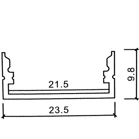 Profilo Alluminio Angolare Per Strisce Strip LED Barra Rigida Copertura Opaco 58267533 - Foto 5