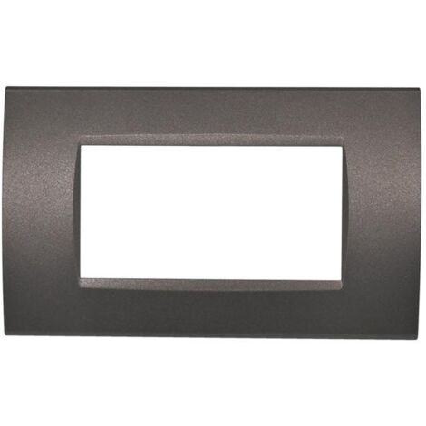 Placca 4 Posti - Colorazione Testa Di Moro - Compatibile Living Light - TOT
