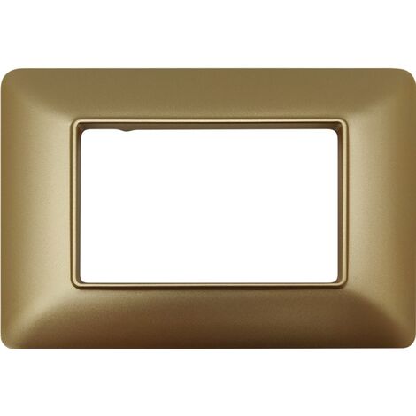 Placca 504 4 Posti Oro Satinato 4M Compatibile matix M8003 T-8