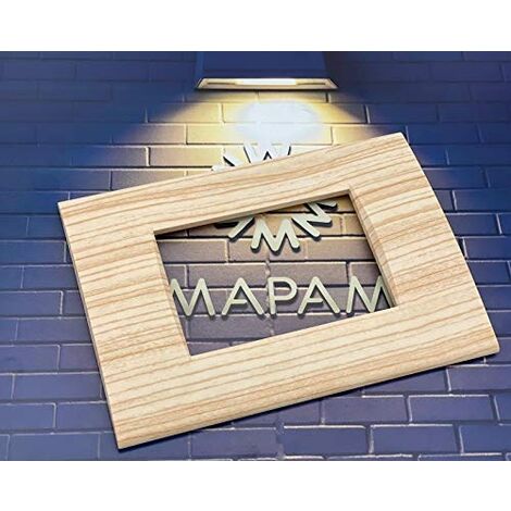 Placche Compatibili Bticino LIVING LIGHT placca 3 4 7 moduli per supporti LN4703 T17-4 posti-legno chiaro