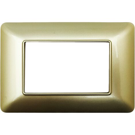 Placche compatibili bTicino MATIX 3 4 6 posti MODULI PLACCA per supporti 503SA  T03 - 6 posti - oro lucido