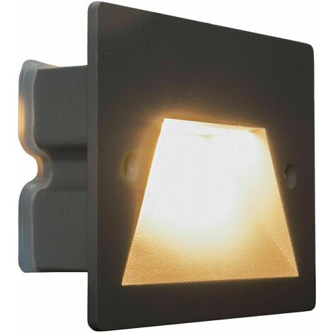 Segnapasso led a incasso 3W per cassetta scatola 503 220V applique luce esterno  Grigio - 3000k