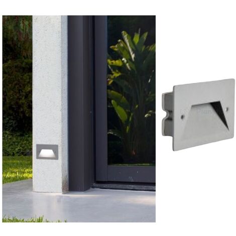 Segnapasso led a incasso 3W per cassetta scatola 503 220V applique luce esterno  Grigio - 3000k