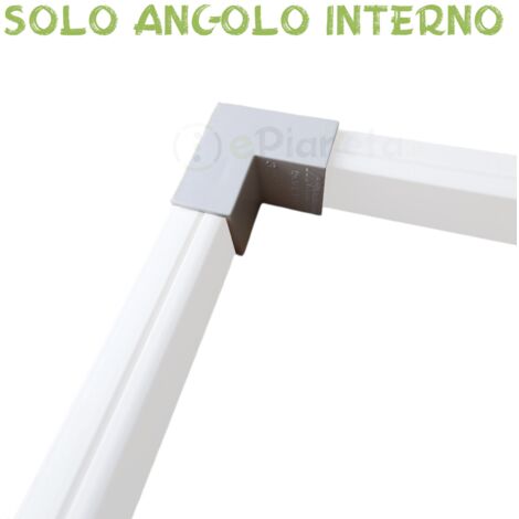 2 mt Canalina per cavi elettrica 15x10 mm in plastica passacavi bianco coprifili a parete con copertura  SOLO ANGOLO INTERNO