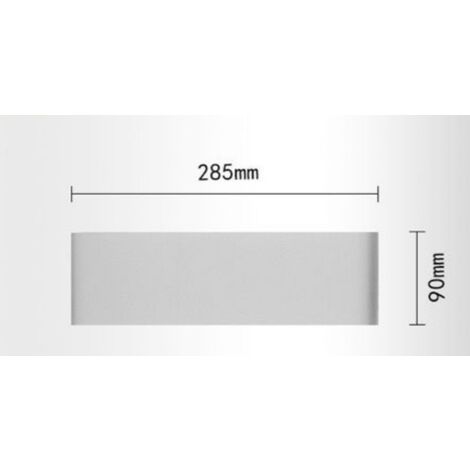 Applique da parete led doppia emissione di luce lampada a muro bianco rettangolare design moderno per camera soggiorno bagno Calda