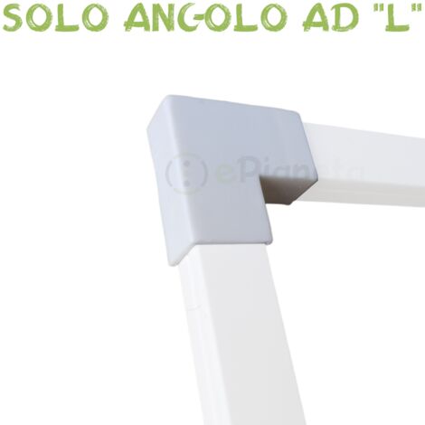 2 mt Canalina per cavi elettrica 40x25 mm e accessori in plastica passacavi bianco coprifili a parete con copertura  ANGOLO ad L