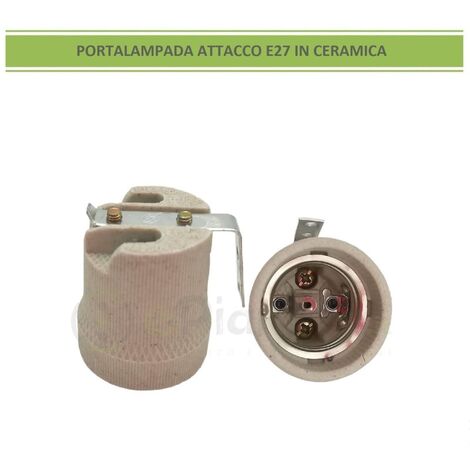 Portalampada in ceramica E27 - Portalampada vintage