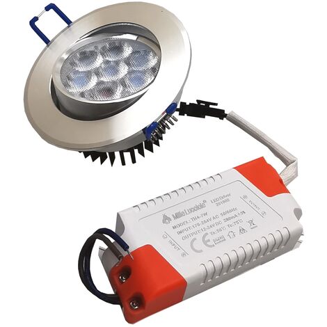 Faretto Led Da Incasso 15W Rotondo Orientabile Cornice Bianca Apertura 36 Gradi Bianco Caldo 3000k M Ledme - Foto 13